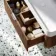 Cayman Natural Walnut Wall Hung Slimline Basin Drawer Vanity 1000mm - Chrome Handle