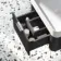 Cayman Black Oak Wall Hung Slimline Basin Drawer Vanity 600mm - Chrome Handle