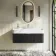 Cayman Black Oak Wall Hung Slimline Basin Drawer Vanity 1000mm - Chrome Handle
