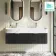 Cayman Black Oak Wall Hung Slimline Basin Drawer Vanity 1200mm - Chrome Handle
