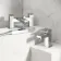 Lea Chrome Basin & Shower Bath Mixer Tap Set