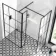 Munich Matt Black Grid 8mm Walk In Shower Enclosure 1000mm & 800mm Glass with Pivotal Return Panel