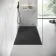 Berlin Rectangular Matt Black Slate Effect SMC Composite Shower Tray 1700x800mm