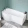 P Shaped 1700 Shower Bath - Left Handed