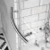 P Shaped 1600 Shower Bath with Front Panel & 6mm Easy Clean Screen with Rail - Left Handed