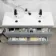 Trent Stone Grey Double Basin Drawer Vanity 1200mm