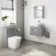 Avon Stone Grey Wall Hung Drawer Vanity with Oval Counter Top Basin 600mm
