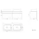 Trent Gloss White Double Wall Hung Drawer Vanity with Marble Top & Curved Counter Top Basin 1200mm