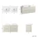 Crete Fluted Linen White Double Wall Hung Drawer Vanity with Marble Top & Marin Basin 1200mm