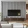 Trepanel Design® Grey Metallic Silver on Black Felt Acoustic Wood Slat Panels