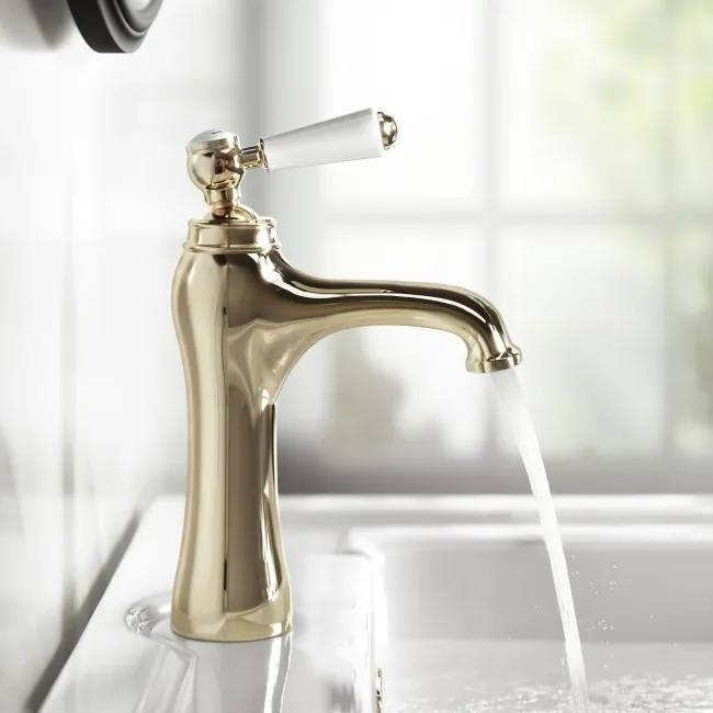 Avoca Traditional English Gold Basin Mixer Tap