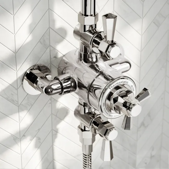 Kenmare Traditional Chrome Thermostatic Shower Set with Hand Shower