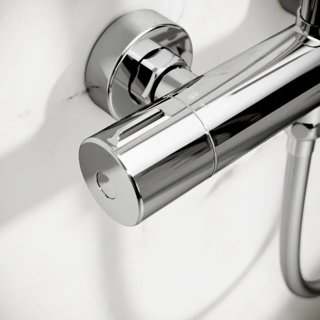 Derry Chrome Round Thermostatic Shower Set