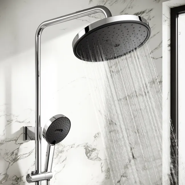 Derry Chrome Round Thermostatic Shower Set