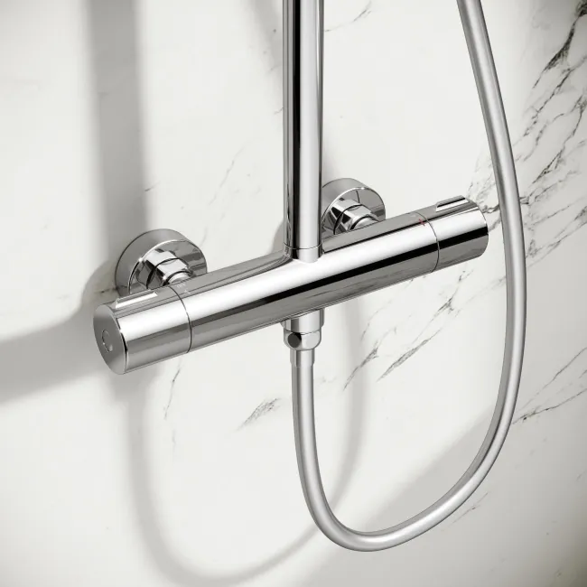 Derry Chrome Round Thermostatic Shower Set