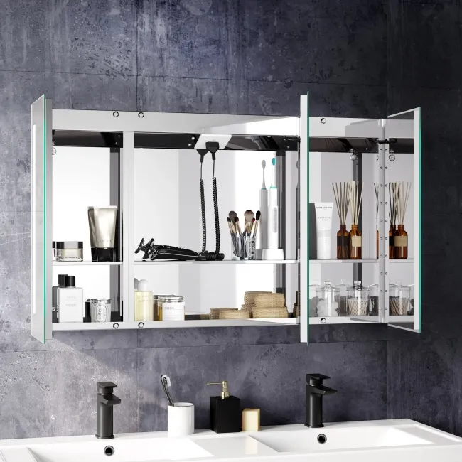 Emielia Illuminated LED Mirror Cabinet With BLUETOOTH Speaker 600x1000mm