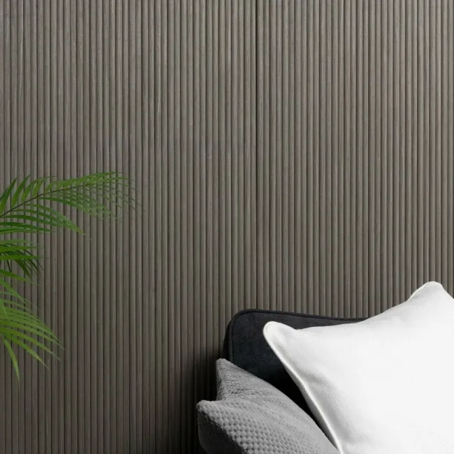 Trepanel Flex® Ash Grey Flexible Acoustic Wood Panels 2400x300