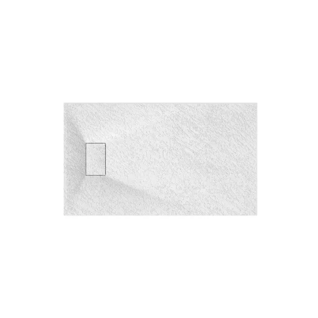 Berlin Rectangular Matt White Slate Effect SMC Composite Shower Tray 1200x900mm