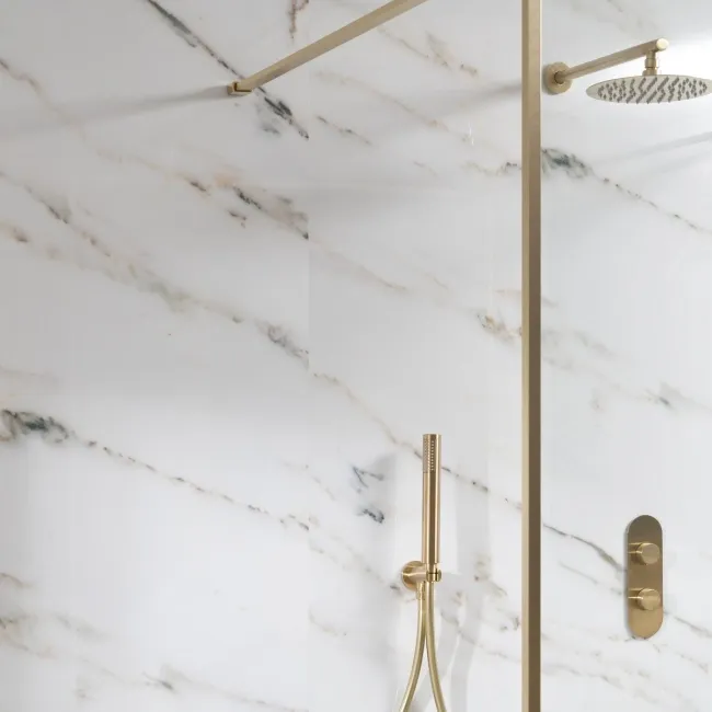Trepanel Aqua Luxe® Gold Subtle Marble Effect Embossed Gloss SPC XXL Wall Panel