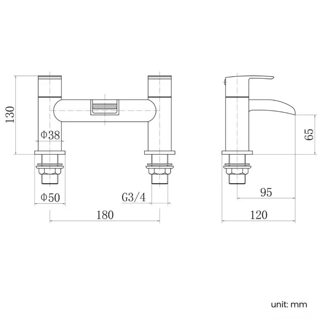 Eden Chrome Waterfall Basin & Bath Mixer Tap Set