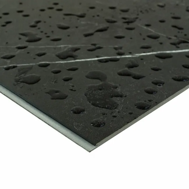 Trepanel Aqua Luxe® Black Marble Effect Embossed Satin SPC Wall Panel 4 Pack (Covers 2.80 SQM)
