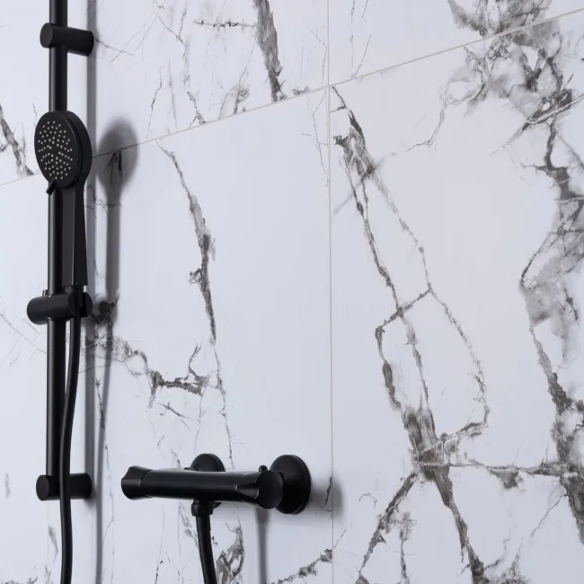 Trepanel Aqua Luxe® Calacatta Marble Effect Satin Embossed SPC Wall Panel 4 Pack (Covers 2.80 SQM)