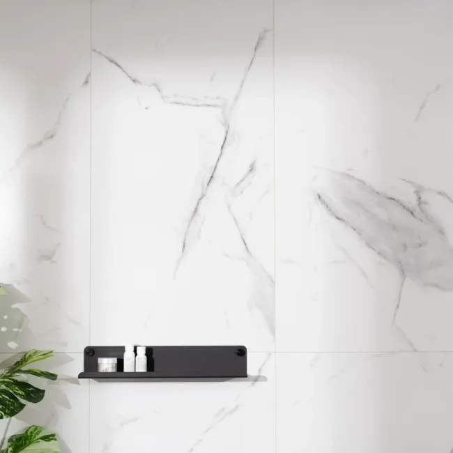 Trepanel Aqua Luxe® Carrara Soft Marble Effect Embossed Satin SPC Wall Panel 4 Pack ( Covers 2.80 SQM)