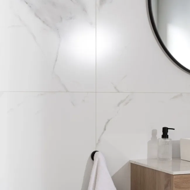 Trepanel Aqua Luxe® Carrara Soft Marble Effect Embossed Satin SPC Wall Panel 4 Pack ( Covers 2.80 SQM)