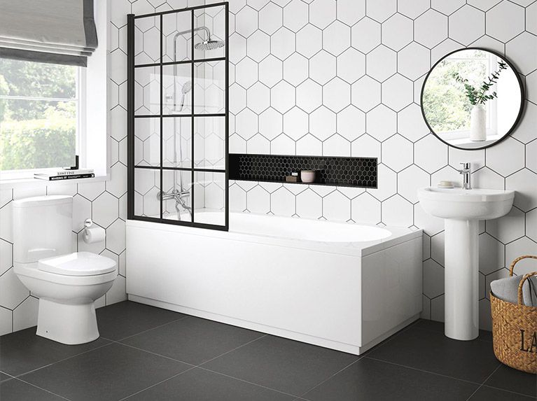 10 Stunning Matt Black Grid Shower Enclosures