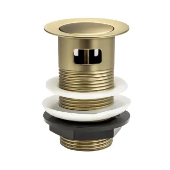 Brushed Brass pop Up Basin Waste - Slotted