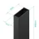 London 15mm Matt Black Extension Profile 1850mm Height