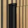 6mm L Shaped Easy Clean Bath Screen with Towel Rail - Matt Black