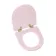 Kansas Traditional Cashmere Pink Wooden Soft Close Seat with Brushed Brass Hinges
