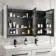 Aurora Matt Black Illuminated LED Mirror Cabinet 700x1200mm