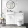 Harper Gloss White Back To Wall Unit and Miami Toilet