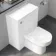 Harper Gloss White Back To Wall Unit and Miami Toilet