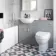 Quartz Stone Grey Combination Vanity Basin and Seattle Toilet 1150mm