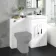 Avon Gloss White Basin Vanity and Back To Wall Unit 1000mm
