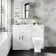 Avon Gloss White Combination Vanity Basin and Atlanta Toilet 1100mm - Left Handed