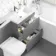 Trent Stone Grey Combination Basin Drawer and Atlanta Toilet 1100mm - Right Handed
