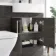 Harper Charcoal Elm Combination Vanity Basin and Atlanta Toilet 1200mm - Right Handed