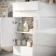 Harper Gloss White Basin Vanity With Marble Top and Back To Wall Toilet Unit 1000mm