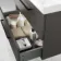 Elba Graphite Grey Wall Hung Basin Drawer Vanity 800mm - Black Accents