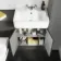 Monaco Graphite Grey Combination Vanity Basin and Seattle Toilet 1200mm