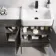 Harper Charcoal Elm Combination Vanity Basin with Marble Top 1500mm - Black Accents