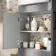Harper Stone Grey Vanity with Semi Recessed Basin 500mm - Black Accents