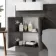 Harper Charcoal Elm Basin Vanity and Back To Wall Toilet Unit 1000mm - Black Accents