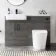 Harper Charcoal Elm Combination Vanity Basin and Boston Toilet 1200mm - Black Accents - Left Handed
