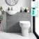 Quartz Stone Grey Combination Vanity Basin and Denver Toilet 950mm