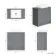Milos Fog Grey Vanity with Troy Basin 800mm - Chrome Handles